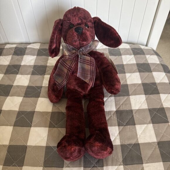 1999 NWT Vintage Commonwealth Plush Stuffed Dog Brown With Cuddle Zone Tag - Picture 1 of 9